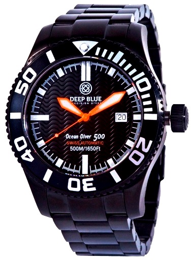 Ocean Diver 500 - sort, sort. Deep Blue dykkerur